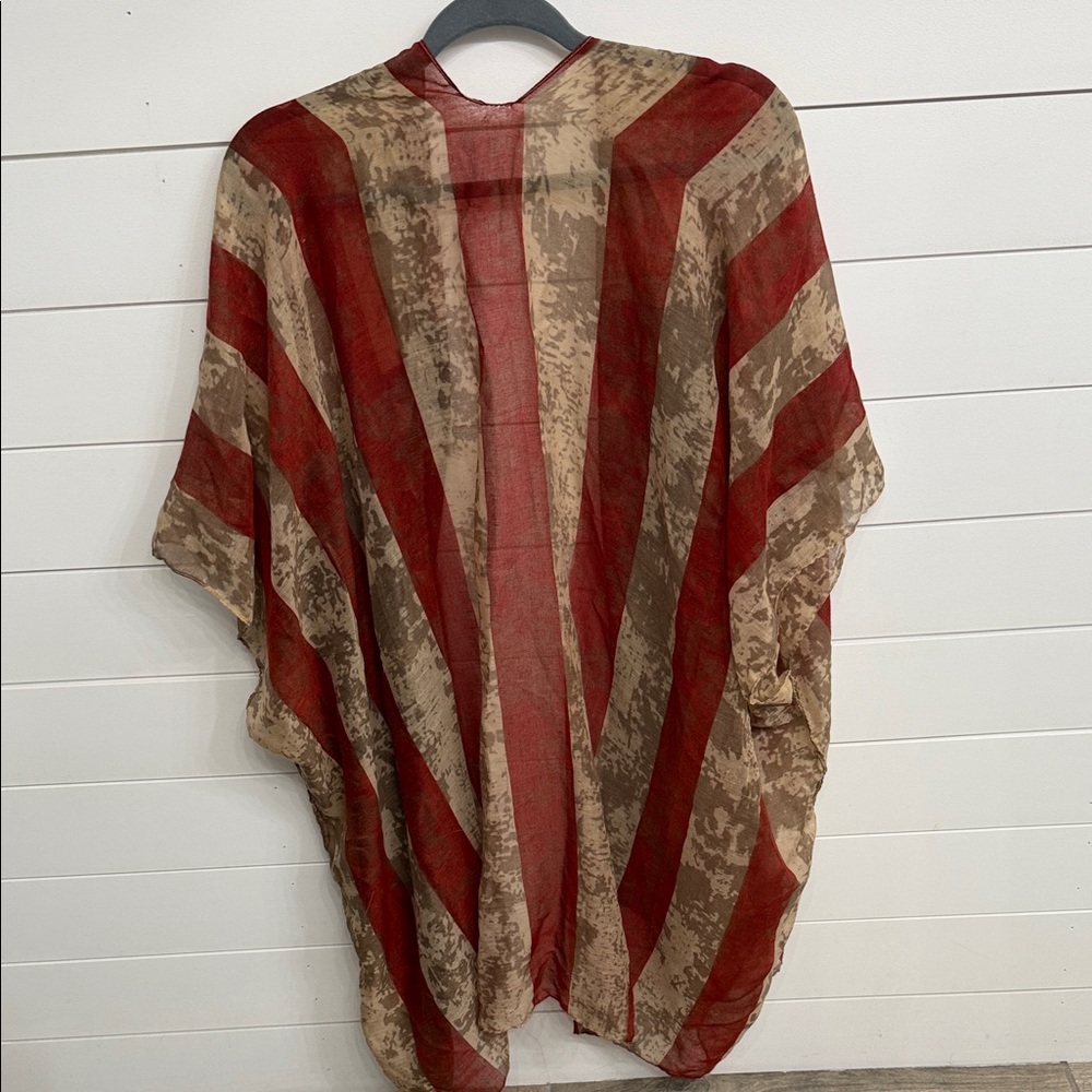 Sheer American Flag Kimono Cardigan - Picture 2 of 2